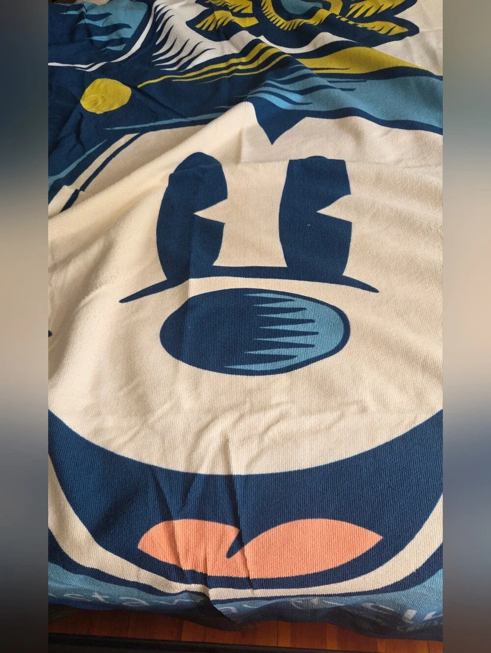 Disney Cruise Line Castaway Club Towel Blanket - Blue White